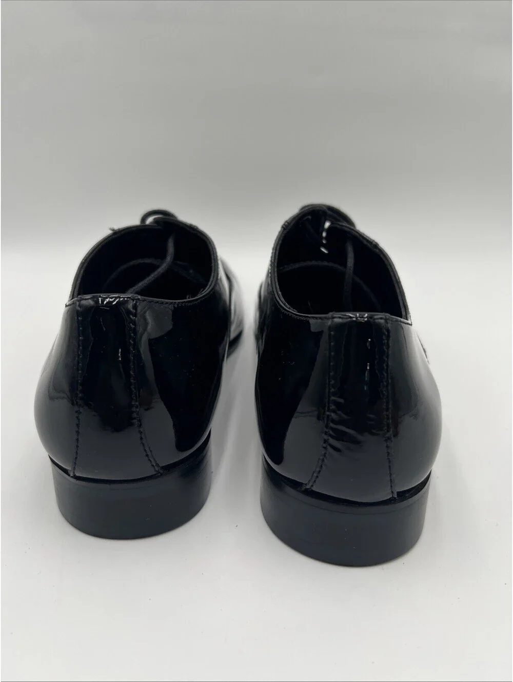 Saks Fifth Avenue Collection Silas black patent leather tuxedo oxford Size 7.5M